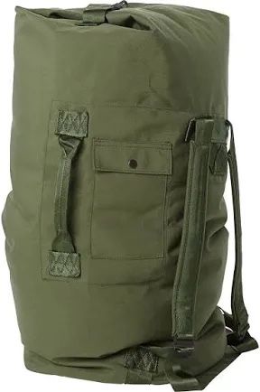 US Army GI Genuine Military Issue Duffle Bag Cordura Nylon 2 Carrying Straps Backpack Sea Bag Bug out Bag Olive Drab