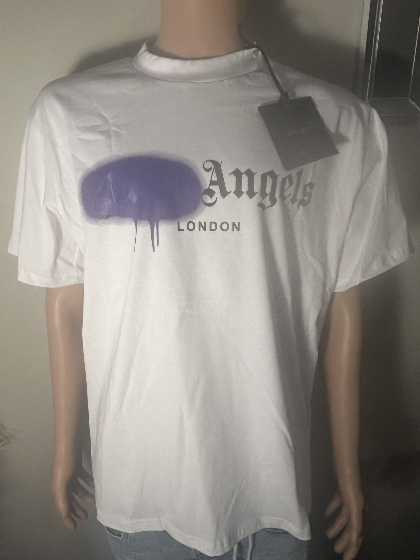 Palm Angles London Sprayed Logo T-shirt White - Medium