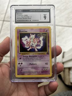 🔥 1999 Pokémon Black Star Promo #3 – Mewtwo Strikes Back 🔥 CGC 9 Mint – Kids WB Pokémon: The First Movie Promo