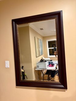 Solid wood mirror