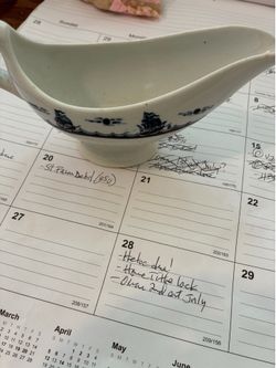 Antique gravy cup white