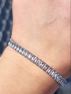 Sterling Silver Cubic Zirconia Tennis Bracelet