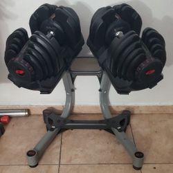Bowflex SelectTech 1090i Adjustable Dumbells With Bowflex Stand