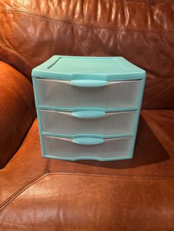 Sterilite Teal 3-Drawer Storage Organizers – Set of 4 – Stackable