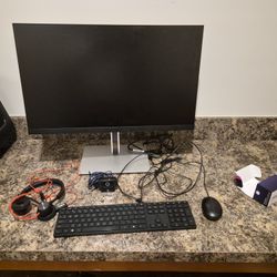 2 27" HP Computer Monitors With Accessories 
