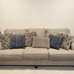 2 Beige Sofas 