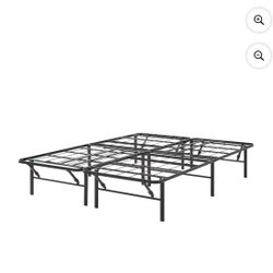 Allswell 14" Convertible High Platform Metal Bed Frame, Queen/King, Black