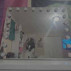 Vanity Mirror with Dimmable LED Lights & Bluetooth Speaker