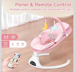 Pink baby bouncer swing chair
