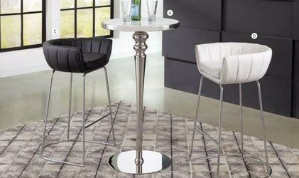 New black or white bar stool