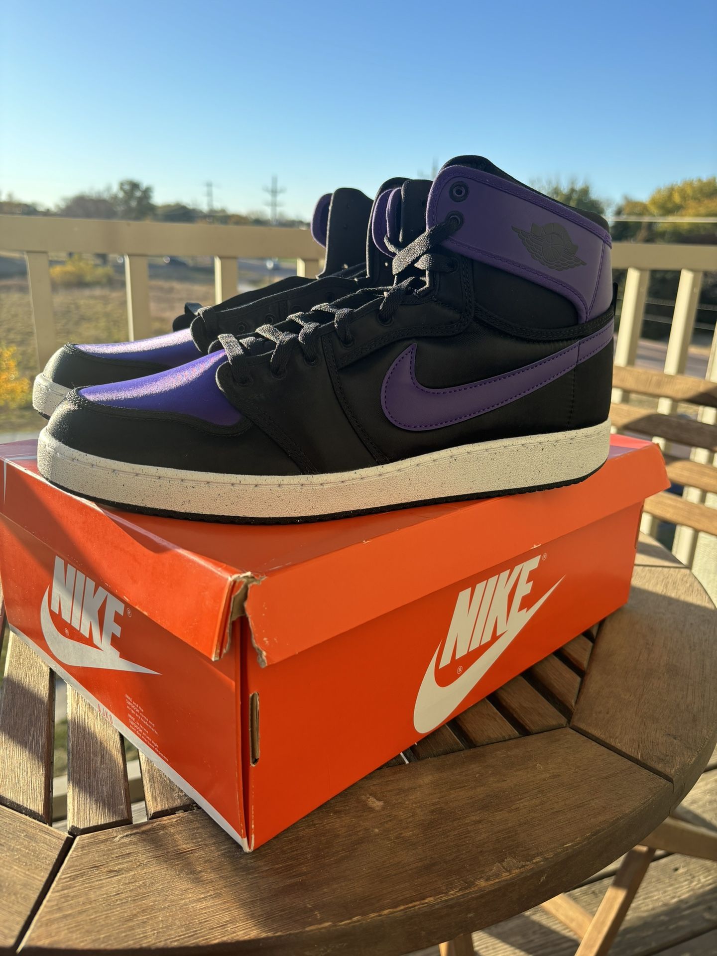 Size 12 - Air Jordan 1 KO High Black Field Purple
