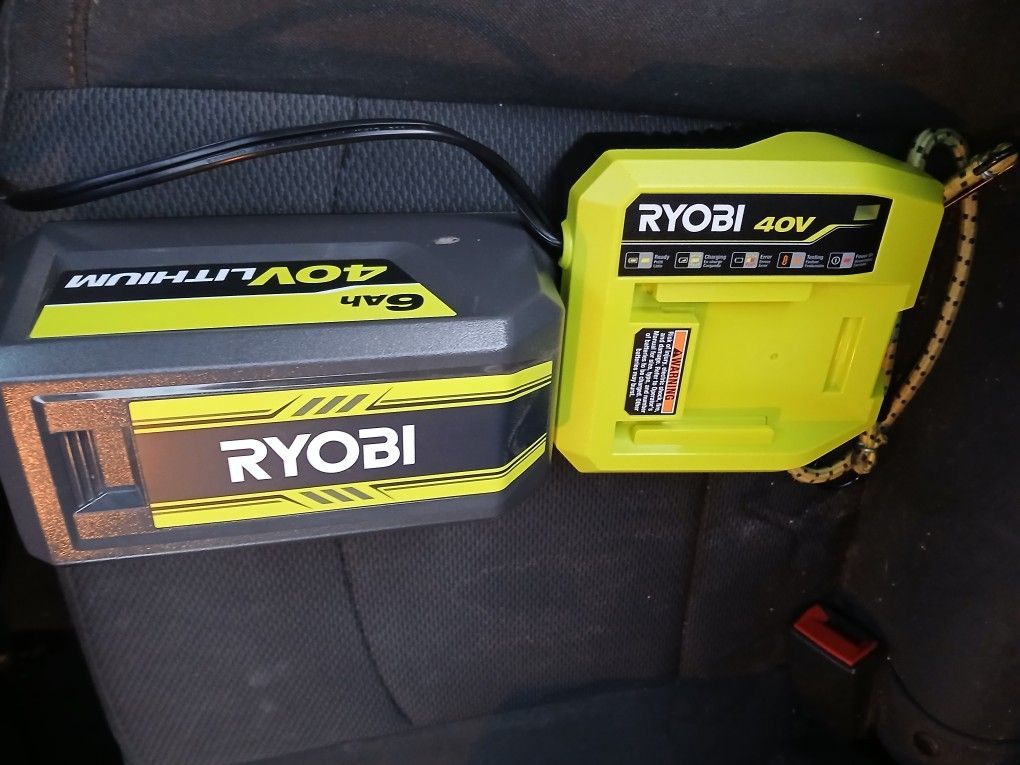 Ryobi 40v 6a Battery And Charger..new