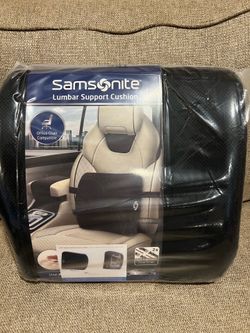 New Samsonite SA5243 Memory Foam Ergonomic Lumbar Support Car Pillow - Black