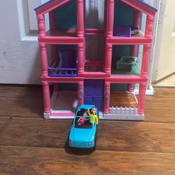 Kid Connection 3-Story Dollhouse Play Set, Pink