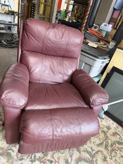 Burgundy Leather Recliner Chair
