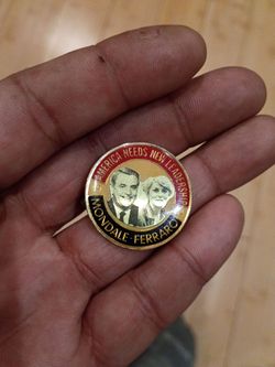 Mondale - Ferraro Vintage Political Campaign Pin Button