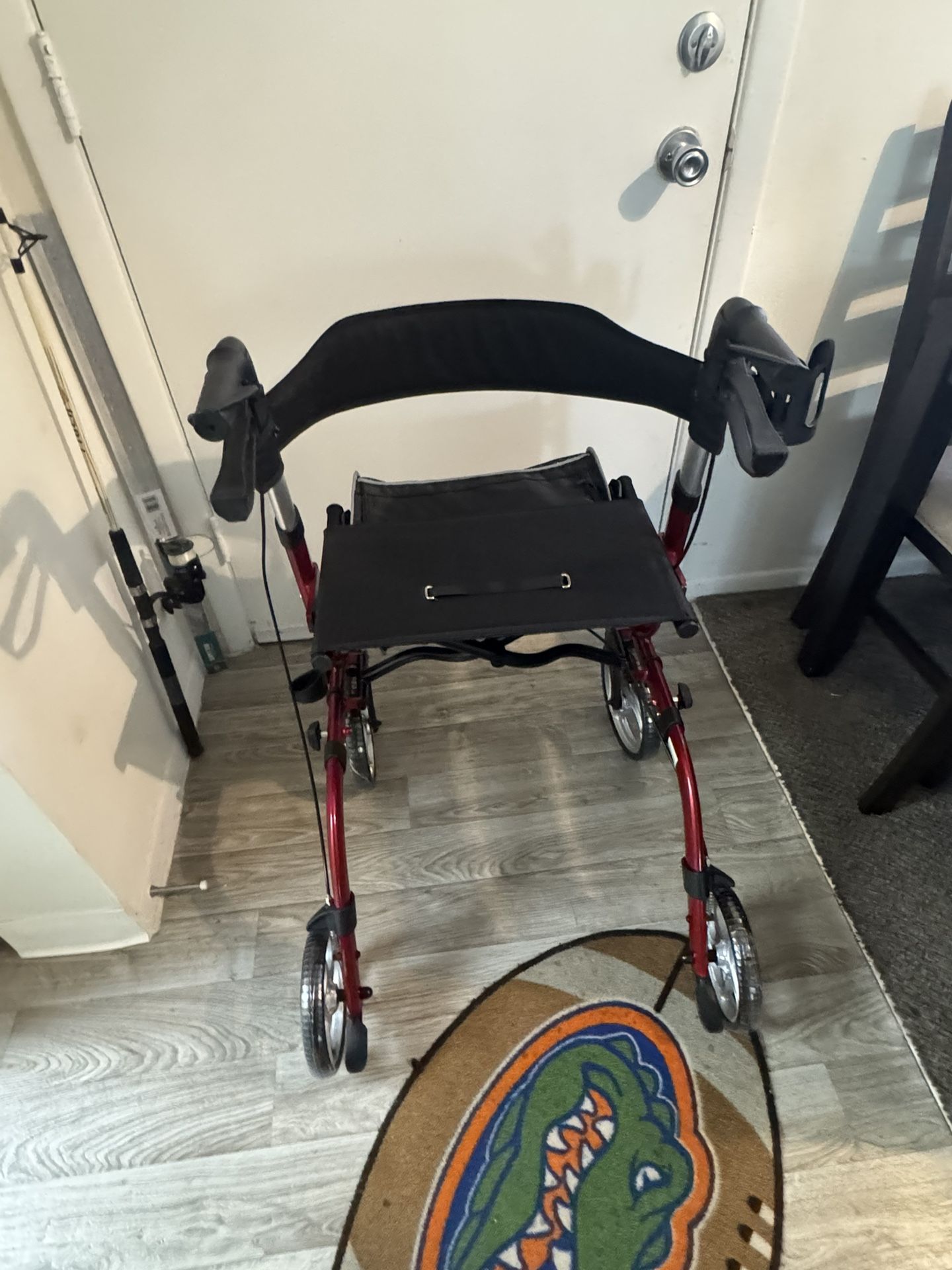 Red Rollator Walker