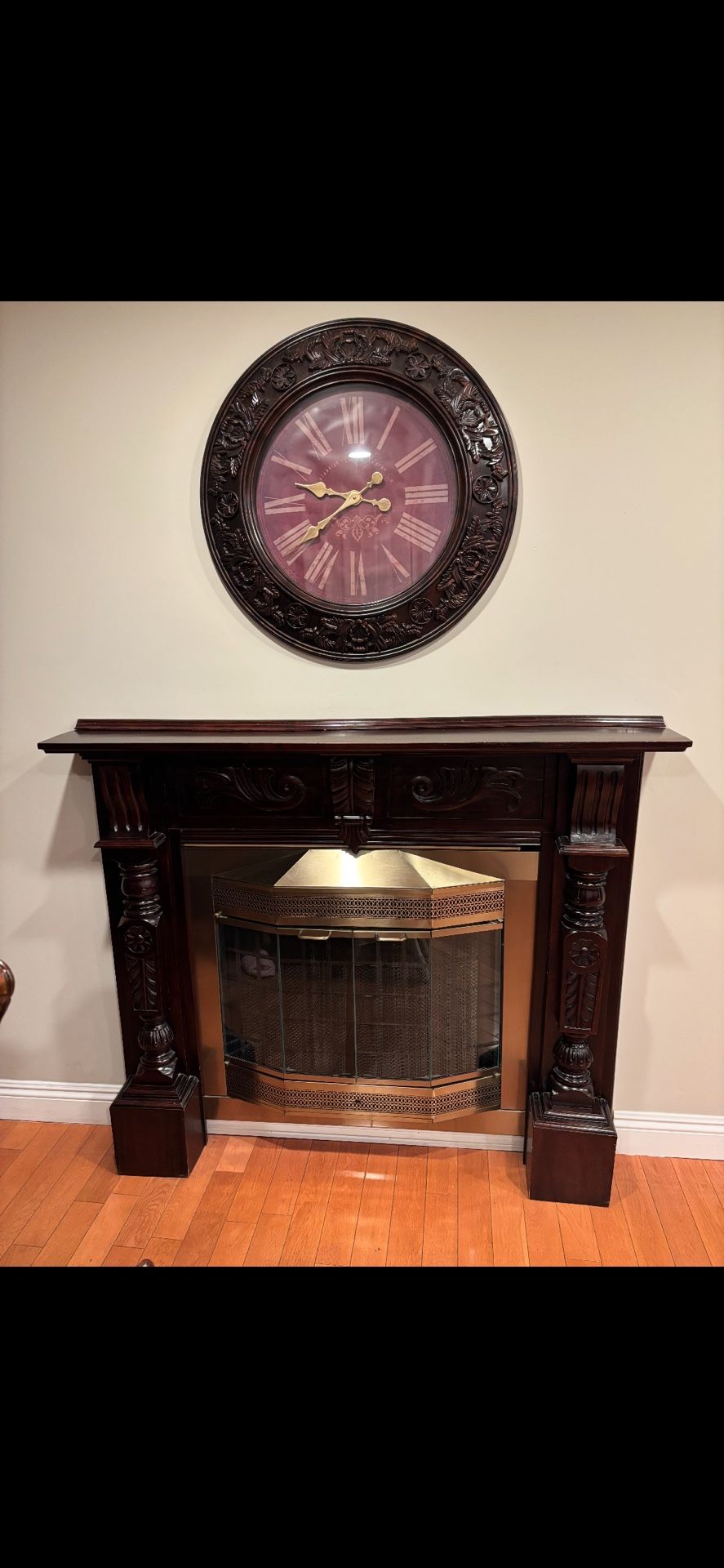 Fireplace And Clock