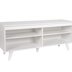 Madesa TV Stand Entertainment Center with 4 Shelves and Cable Management for 50, 55 Inch Media Storage Living Room and Bedroom Modern Wooden Televisio