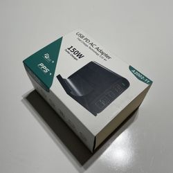 USB C Charger 150W 4-Port USB C Charger with 3 USB-C Ports & 1 USB Port 3.0 Fast Charging for iPad, iPhone, Galaxy, MacBook, Pixel 