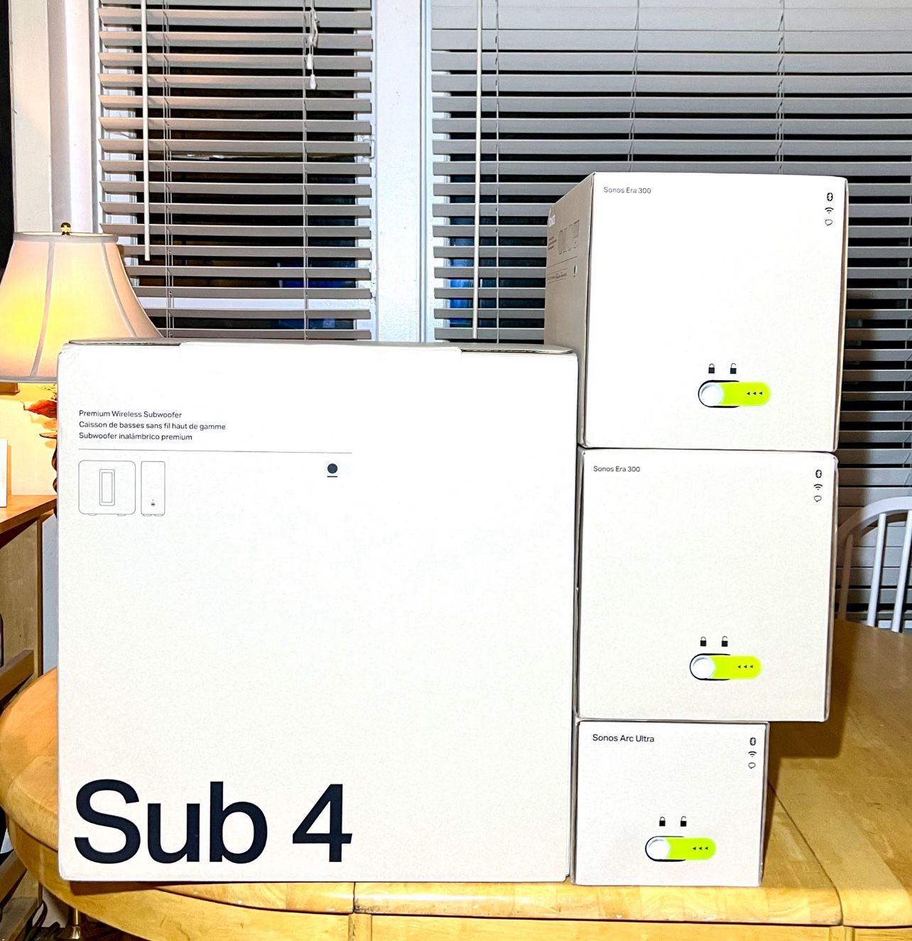 Sonos Arc Ultra (Black) Sub 4 (Black) 2Era 300 (Black). Brand New Sealed.  Includes Warranty.