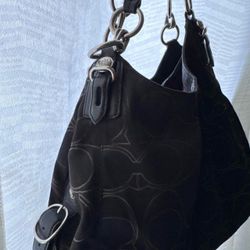Coach black C print
