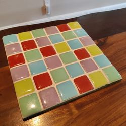 Color Square 12.5" Ceramic Trivet Table Square 