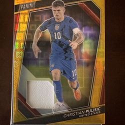 2023 Panini VIP Prizm Christian Pulisic Gold Squares /10 Patch USA