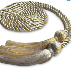 Graduation Single Honor Cord Two-Color (White/Gold)