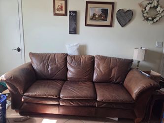 Free genuine leather couch 82"×40" no holes