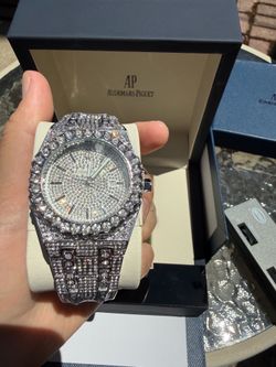 AP iced out moissanite watch VVS1