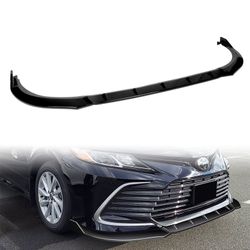 For 2021-2022 Toyota Camry LE Painted Black Front Bumper Splitter Spoiler Lip -(2-PU-422-PBK