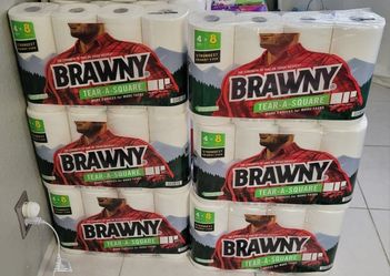 Brawny Paper Towels 4=8 Rolls