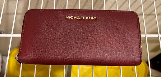 MK burgundy wallet