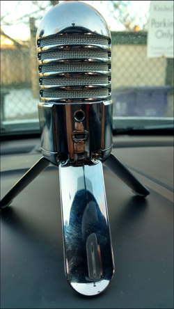 Portable mic USB connect as well
