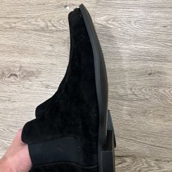 Mens Black Suede Chelsea Boots (Wide Fit)
