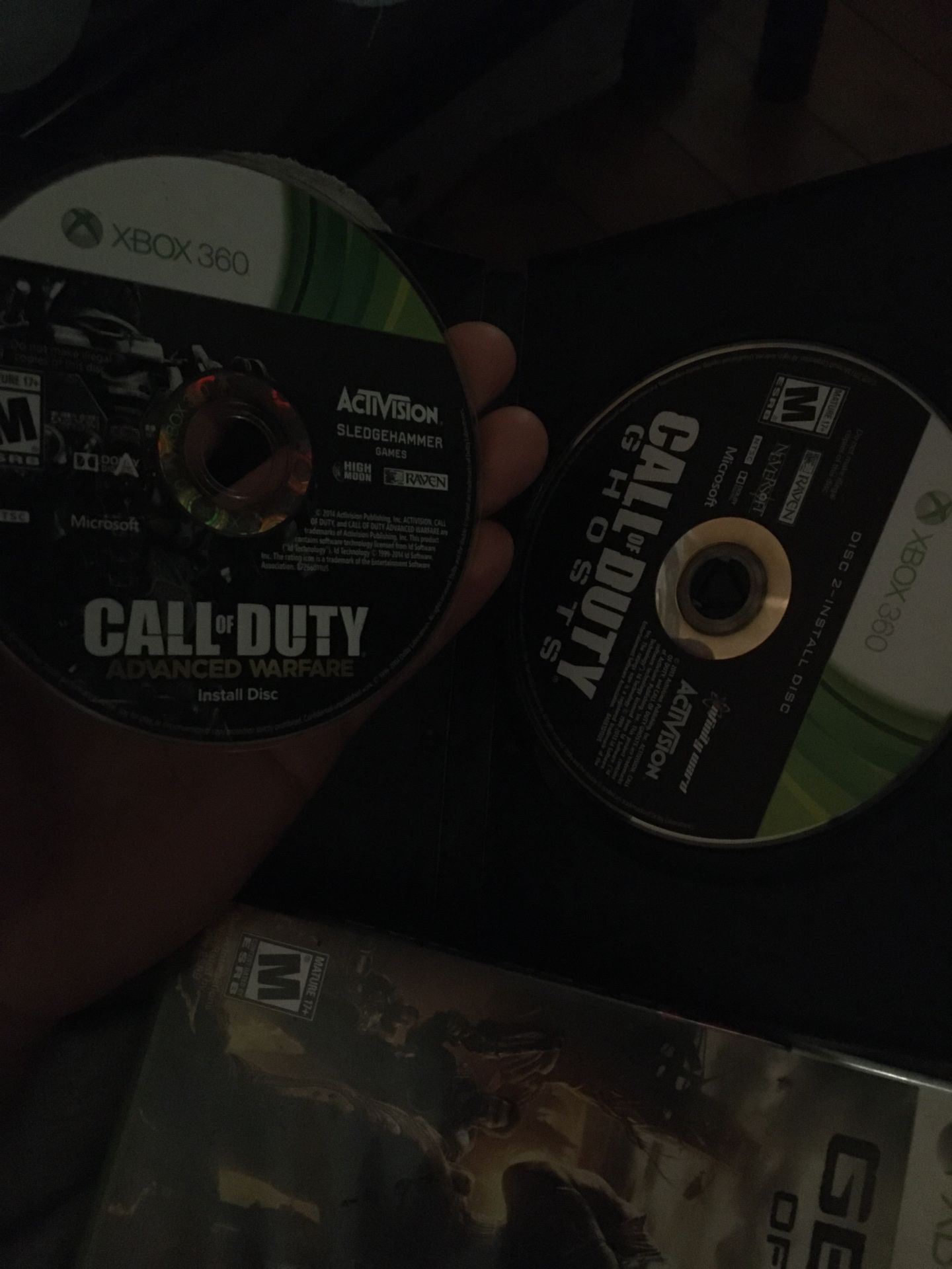 Xbox call of duty ghost/ advance warfare games