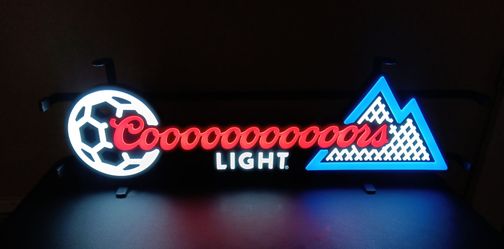 Coors Light Soccer Neon Sign