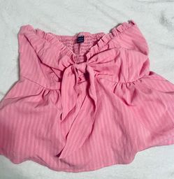 SHEIN Pink Off-Shoulder Tie-Front Top