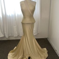 Gold Prom Dress Gown 