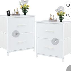 Night stands/side tables with storage - set of 2