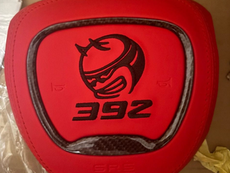 Dodge Challenger SRT 392 Steering Wheel Airbag Cover With Carbon Fiber Style Trim