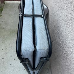 Simmons Beautysleep Twin Size Folding Guest Bed - Easy Storage Memory Foam Mattress with Metal Frame