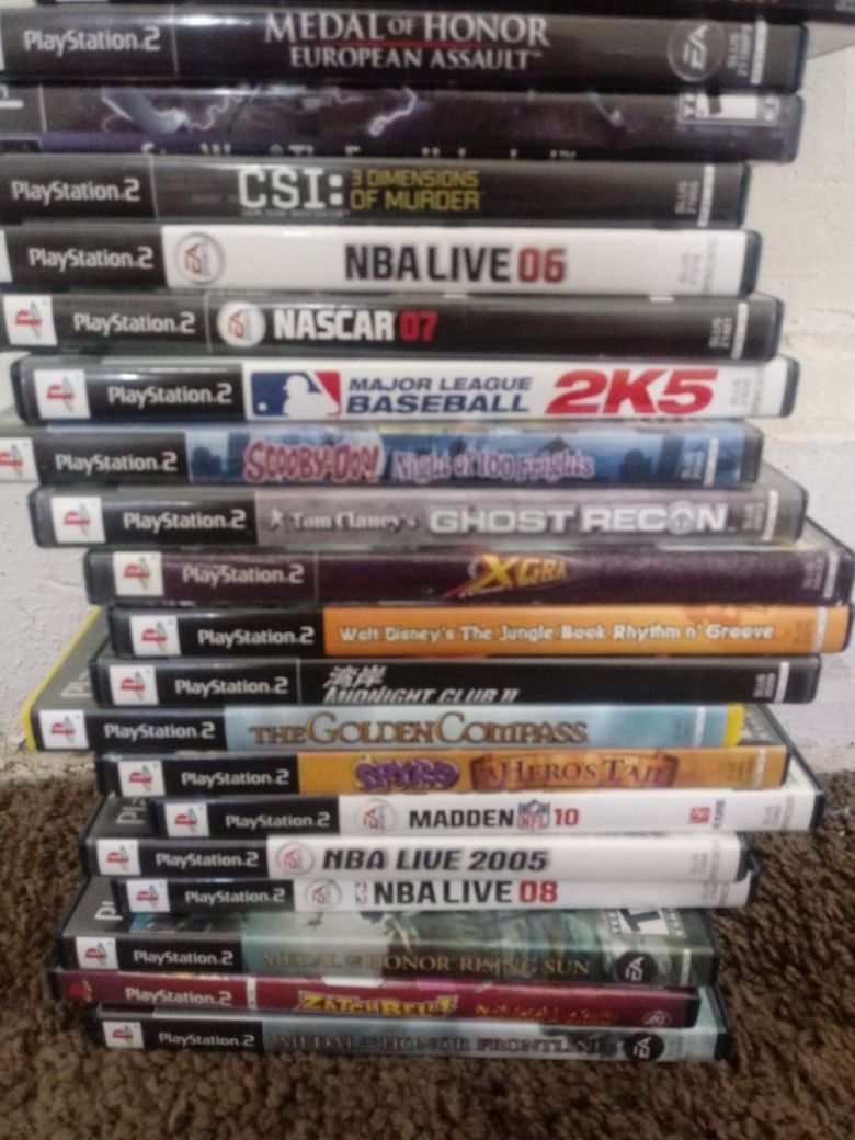 19 ps2 games $10 each but 5 for $30