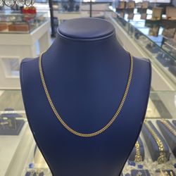 Chain Cubanlink Solid 14k Gold 18,5 Inch Long 