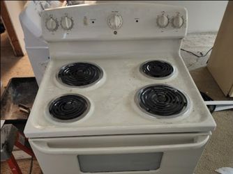 a GE 30-inch free- standing electric stove