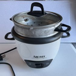 Aroma 3-Cup Rice Cooker Food Steamer