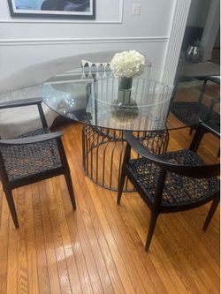 3 black chairs