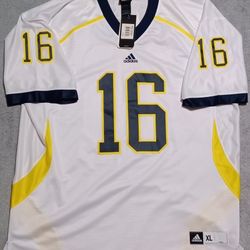Men's Size XL New With Tags Michigan Wolverines 16 Jersey Adidas 