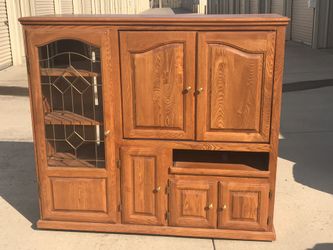 Oak TV Armoire and Entertainment Cabinet